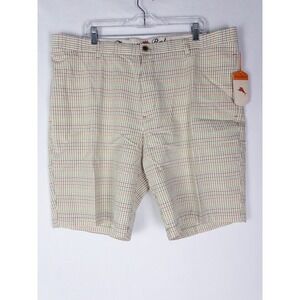 NWT Tommy Bahama Gingham City Short Mens 40 100% Cotton Flat Front